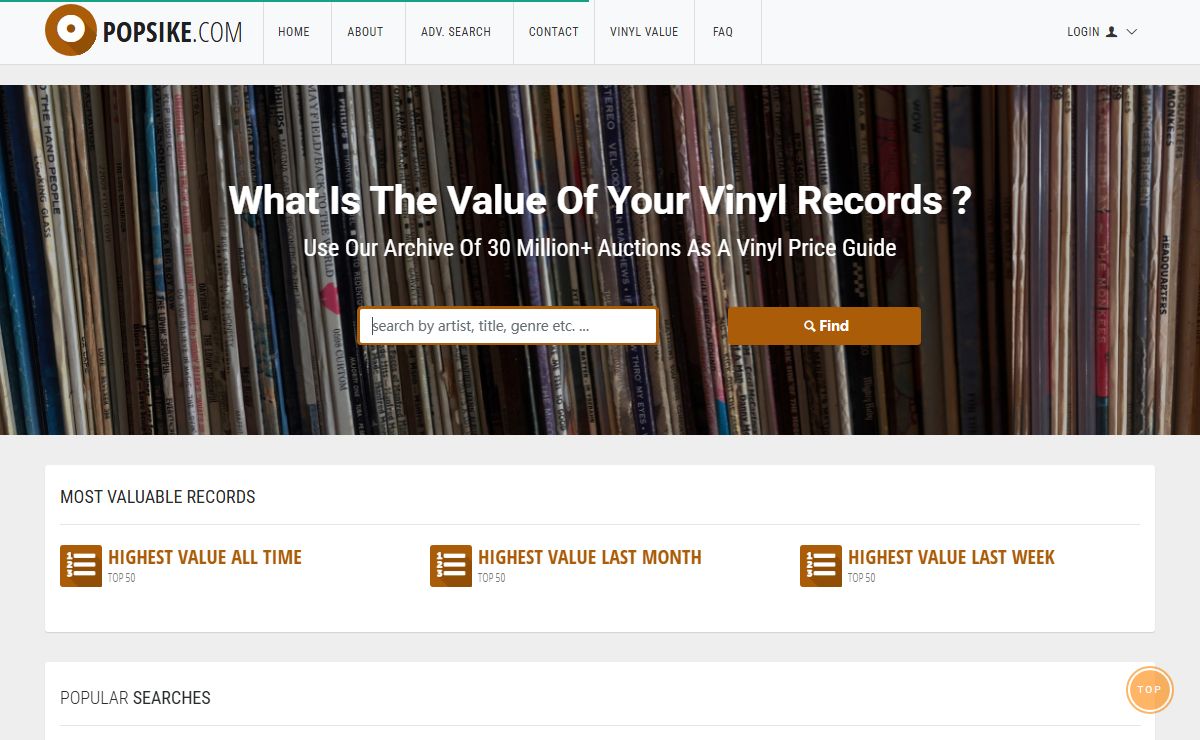 popsike.com - vinyl record price guide