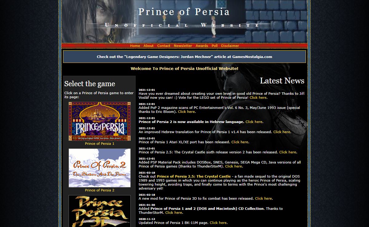 Prince of Persia Unofficial Website