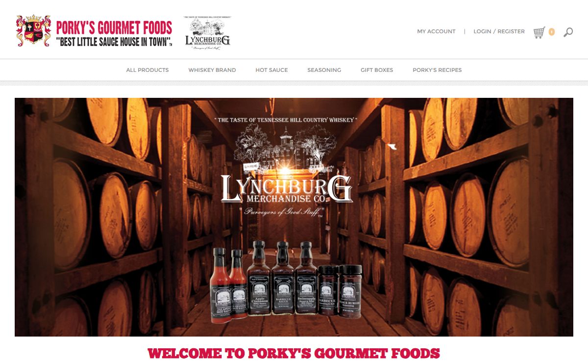 Porky's Gourmet Store | Home of Historic Lynchburg Whiskey Sauce