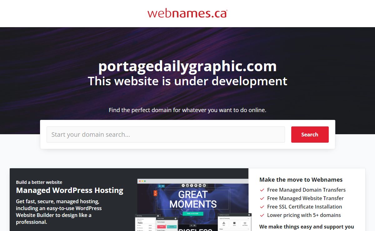 Under Construction portagedailygraphic.com