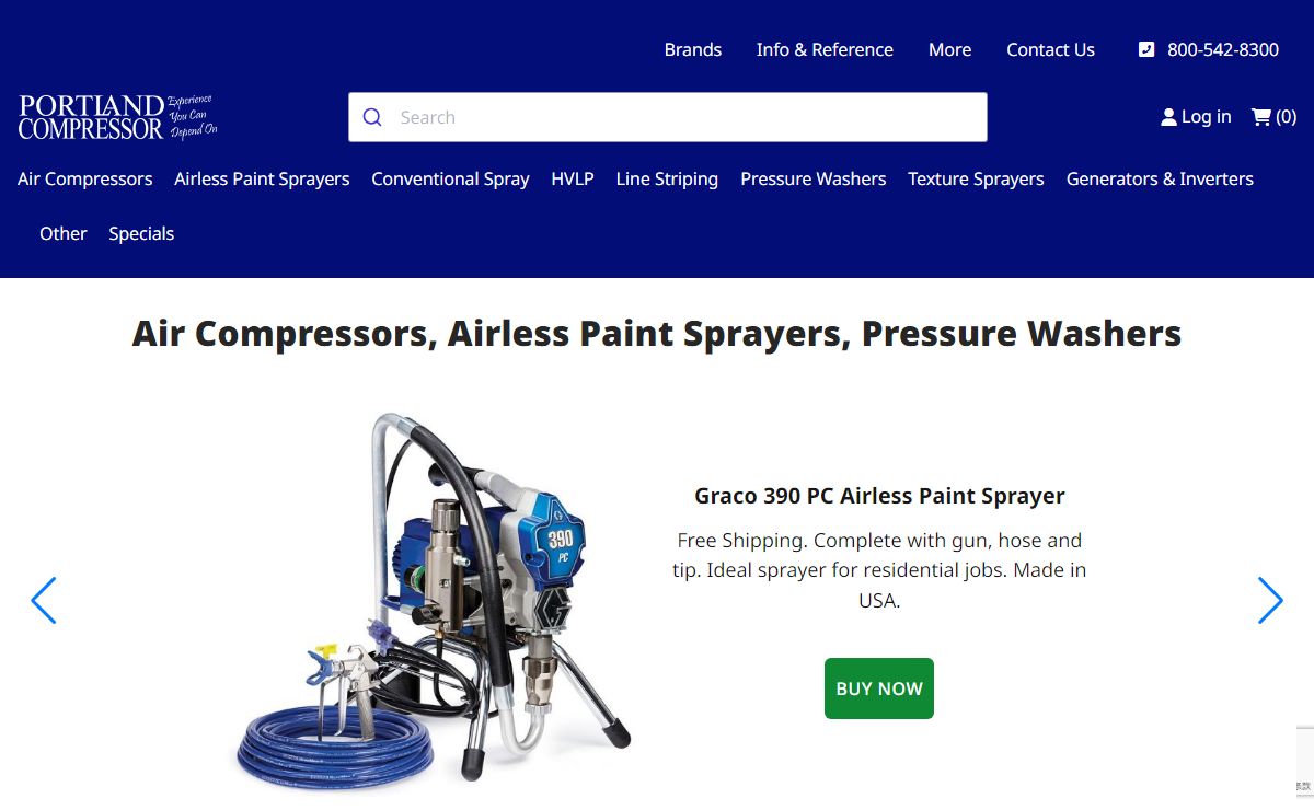 Airless Paint Sprayers, Air Compressors, Parts, Accessories, Service and Information