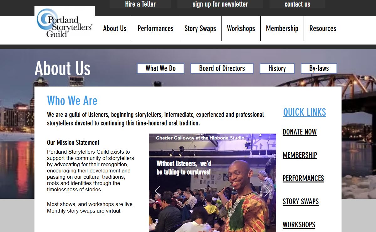 For Storytellers Of All Levels | Portland Storytellers' Guild