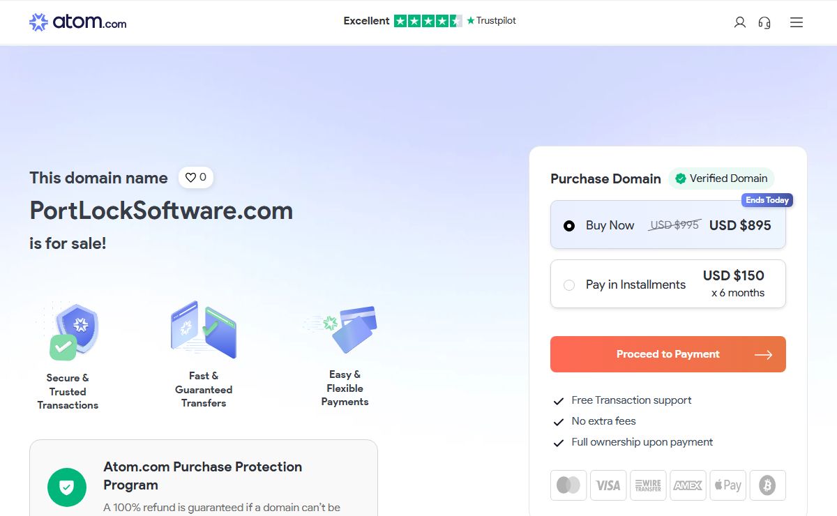 PortLockSoftware.com is for sale