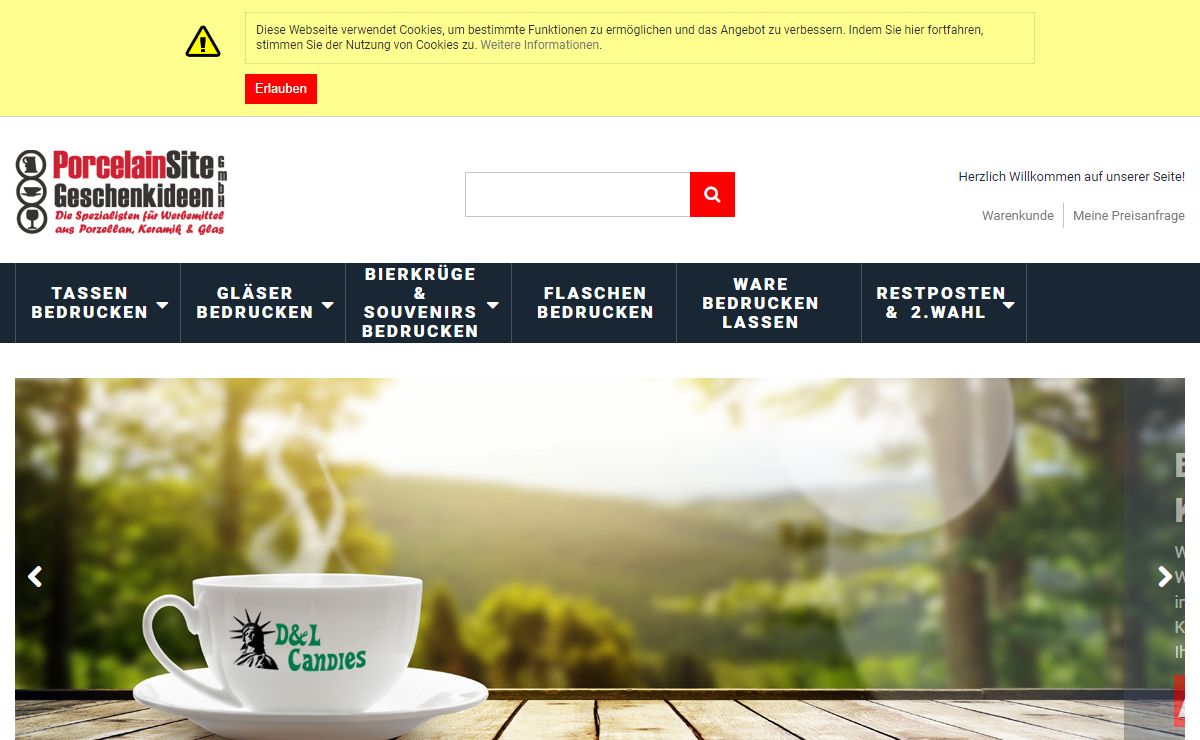 Tassen bedrucken, Gläser bedrucken, Bierkrüge bedrucken - PorcelainSite Geschenkideen GmbH