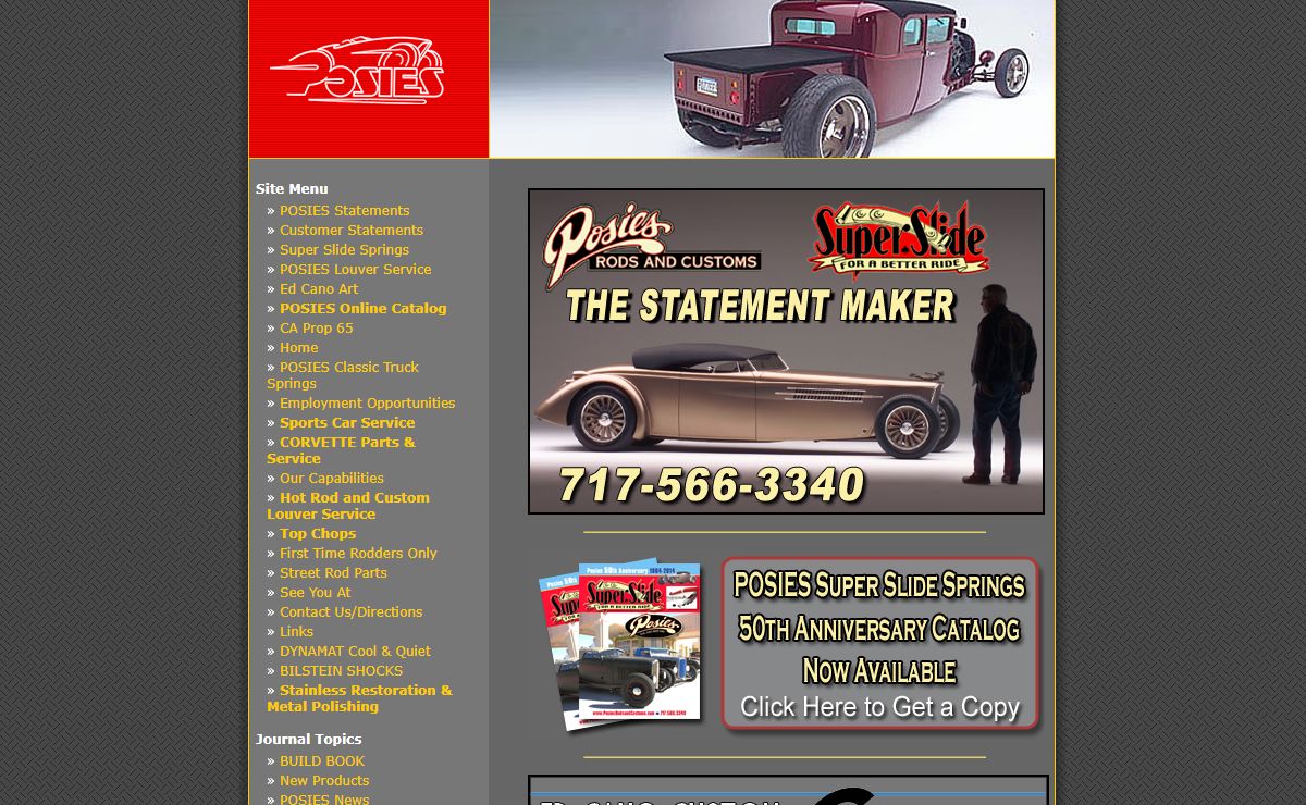 POSIES Rods and Customs – Super Slide Springs – Street Rod Parts – Hot Rod Parts – Truck Parts – Ford and Chevy Suspensions and Chassis Parts