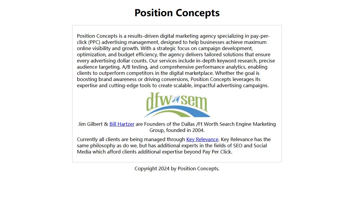Position Concepts