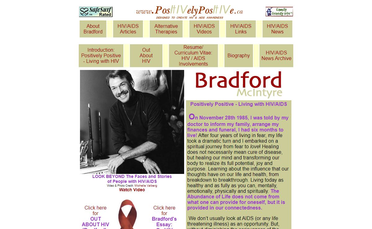 Bradford McIntyre Positively Positive Living with HIV/AIDS