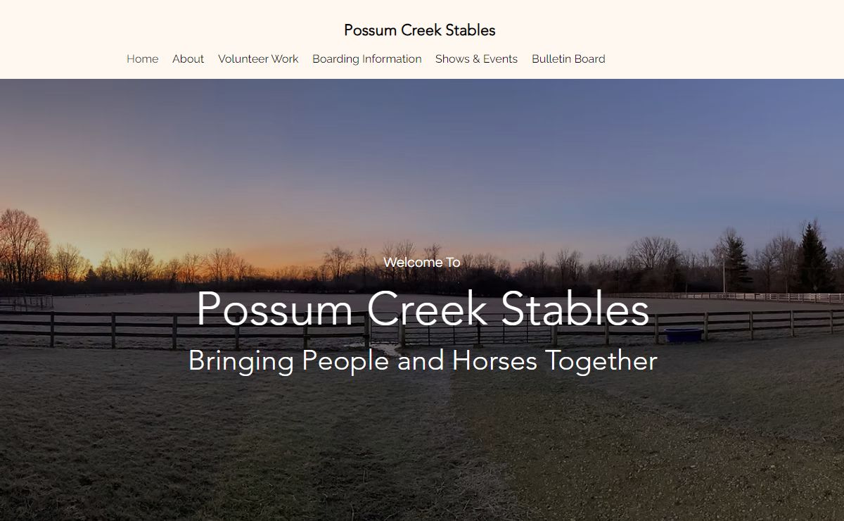 Home | Possum Creek Stables