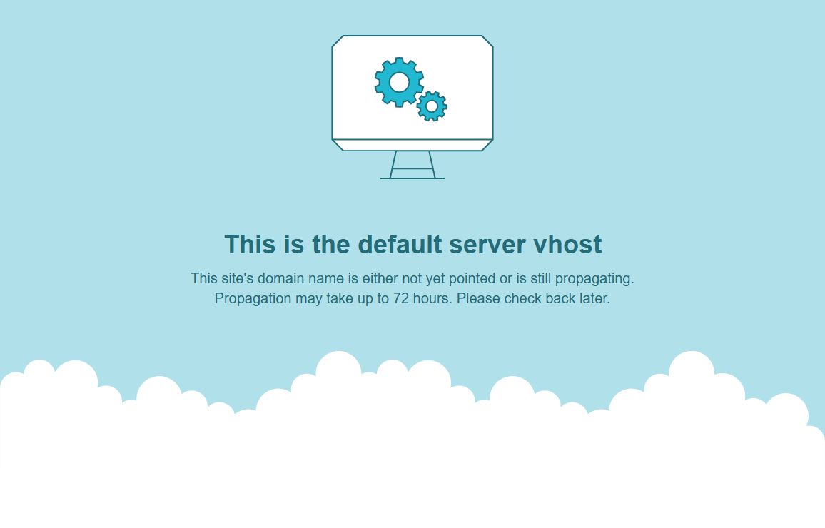 This is the default server vhost