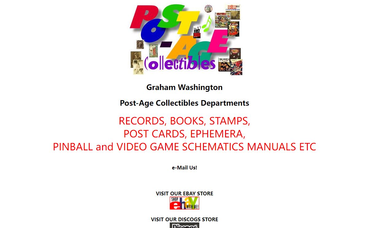Post-Age Collectibles - Vinyl Records, LP Record Albums, Books, Comics, Stamps, Ephemera, Seattle