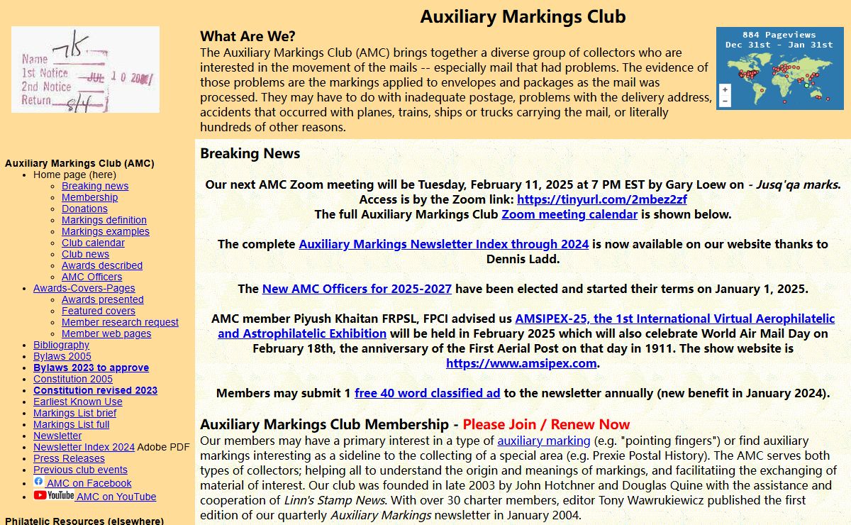 Auxiliary Markings Club - Postal-Markings.Org