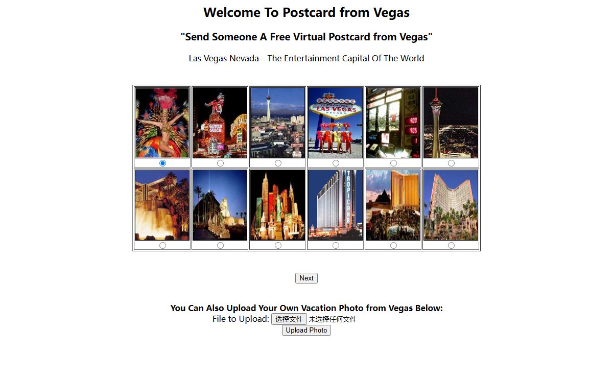 Postcard from Vegas Free Virtual Postcard from Las Vegas, NV