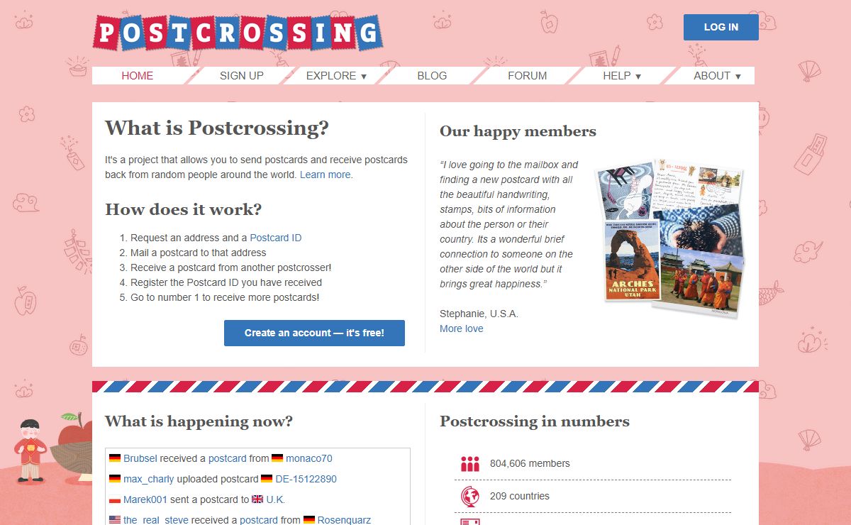 Postcards connecting the world - Postcrossing