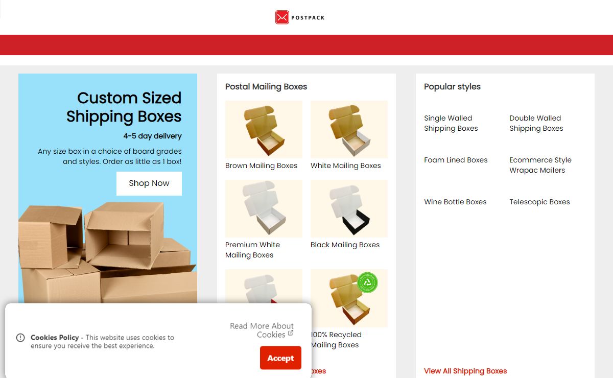 Postpack | Postal Packaging Wholesale with Next Day Delivery