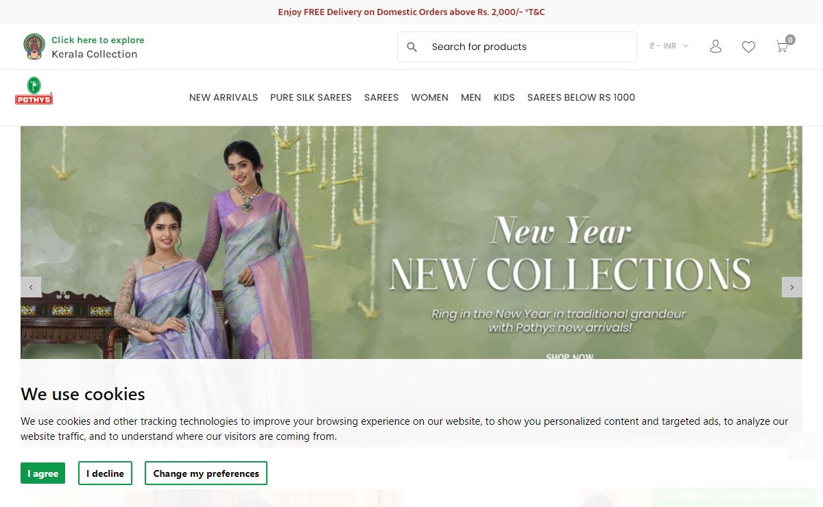 Silk Sarees, Pattu Sarees Online | Buy Dresses for Women, Men and Kids at Pothys