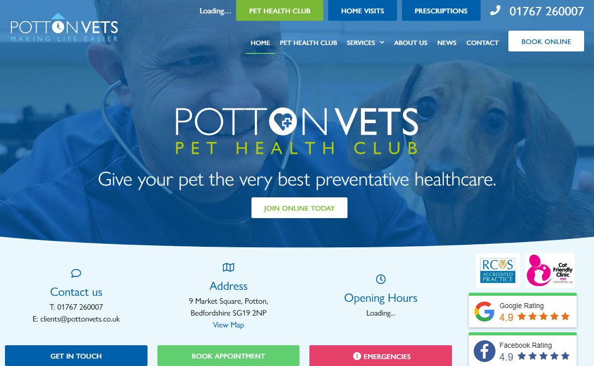 Independent Potton Vet Practice | Potton Vets | 01767 260007