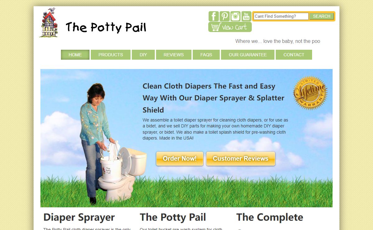 Cloth Diaper Sprayer & Splash Shield - USA Made