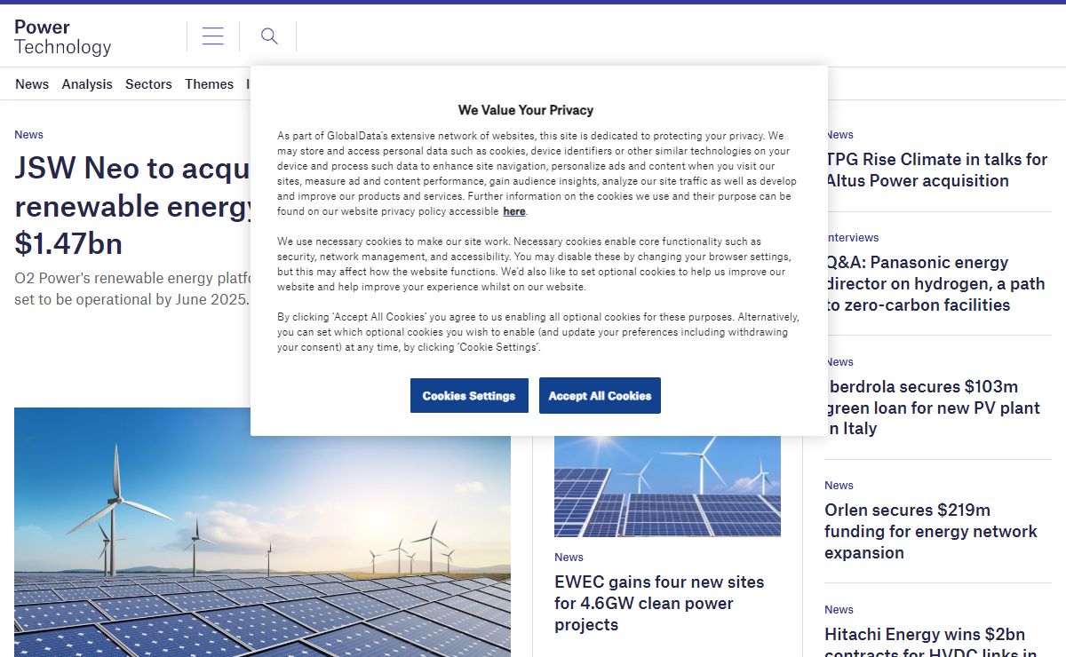 Power Technology | News on Renewable, Nuclear, Fossil, Technology, Market Data