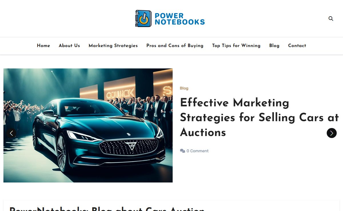 PowerNotebooks: Blog about Cars Auction