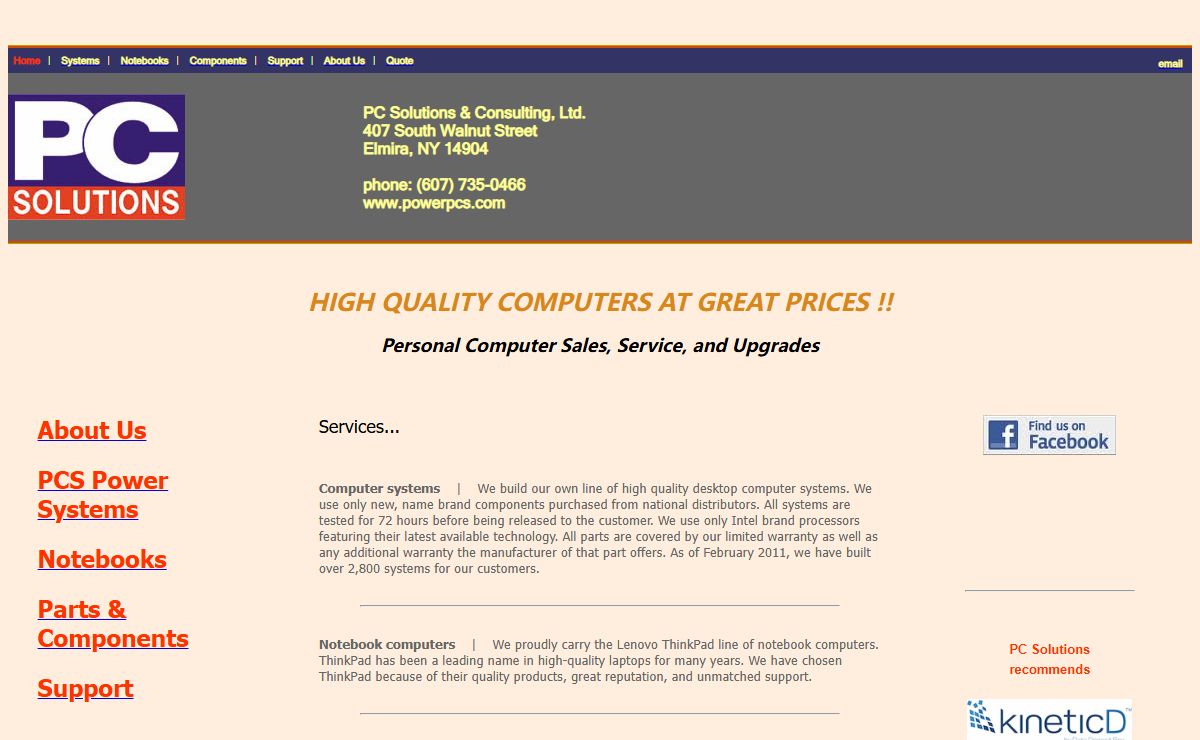 Computers, Laptops, Computer Repair, PC Solutions, Notebooks, Networking