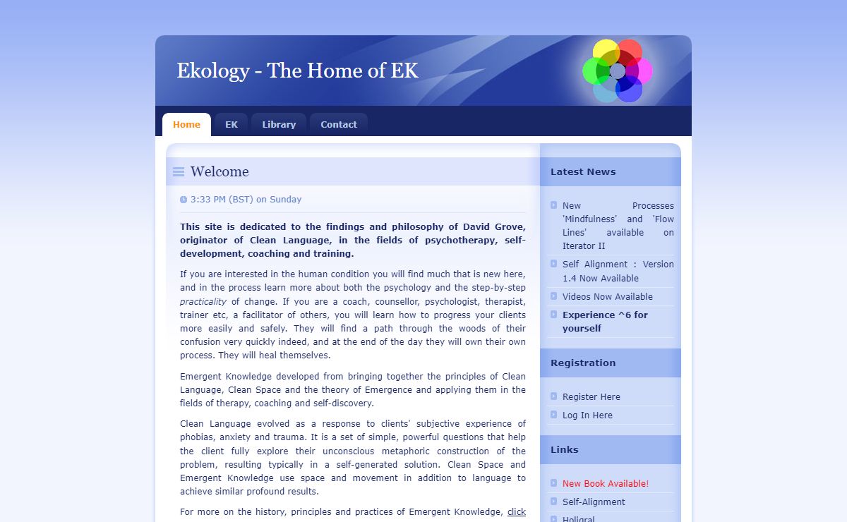 Ekology - Dedicated to David Grove's Emergent Knowledge - by Matthew Hudson