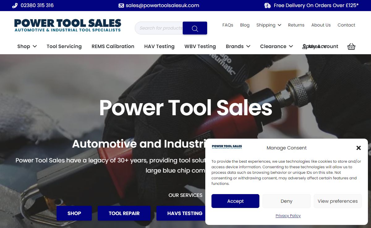 Power Tools | Air Tools | Vehicle Detailing | Tool Repair & Servicing | HAV Testing - Power Tool Sales