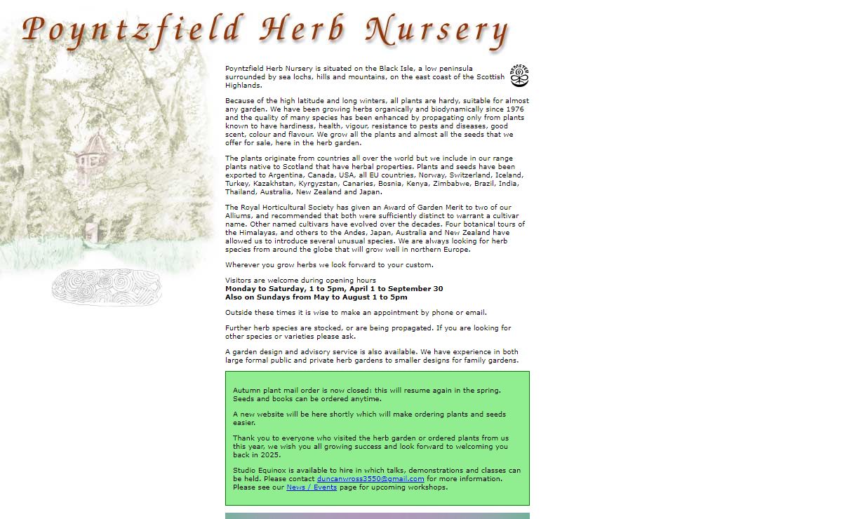 Poyntzfield Herb Nursery