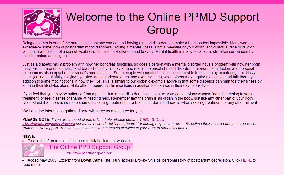 The Online PPMD Support Group