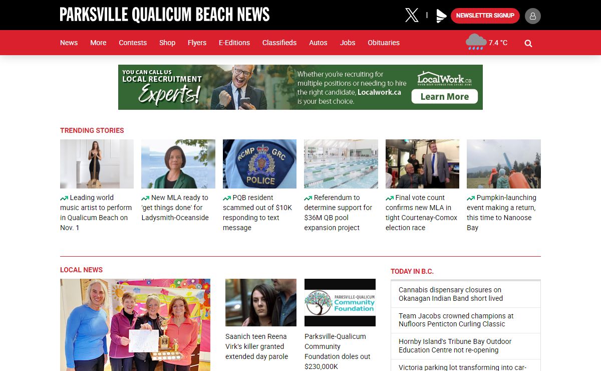 Welcome to Parksville Qualicum Beach News - Parksville Qualicum Beach News