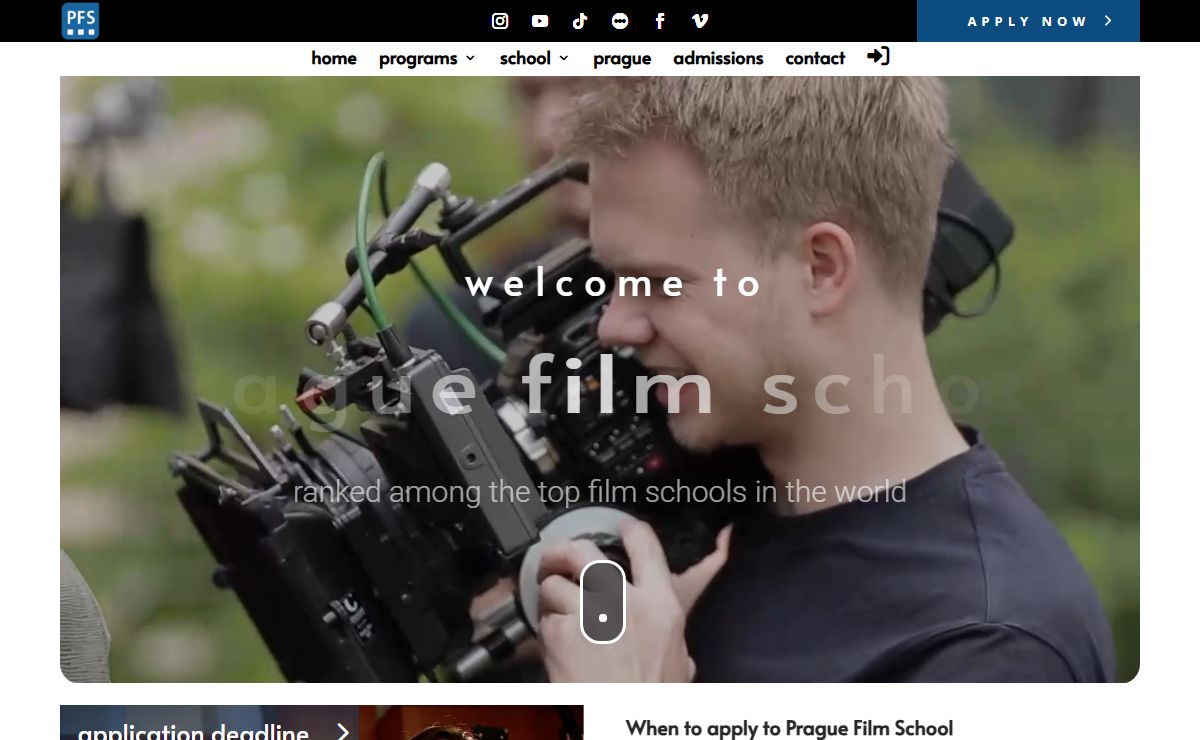 Prague Film School | Programs, Courses and Workshops