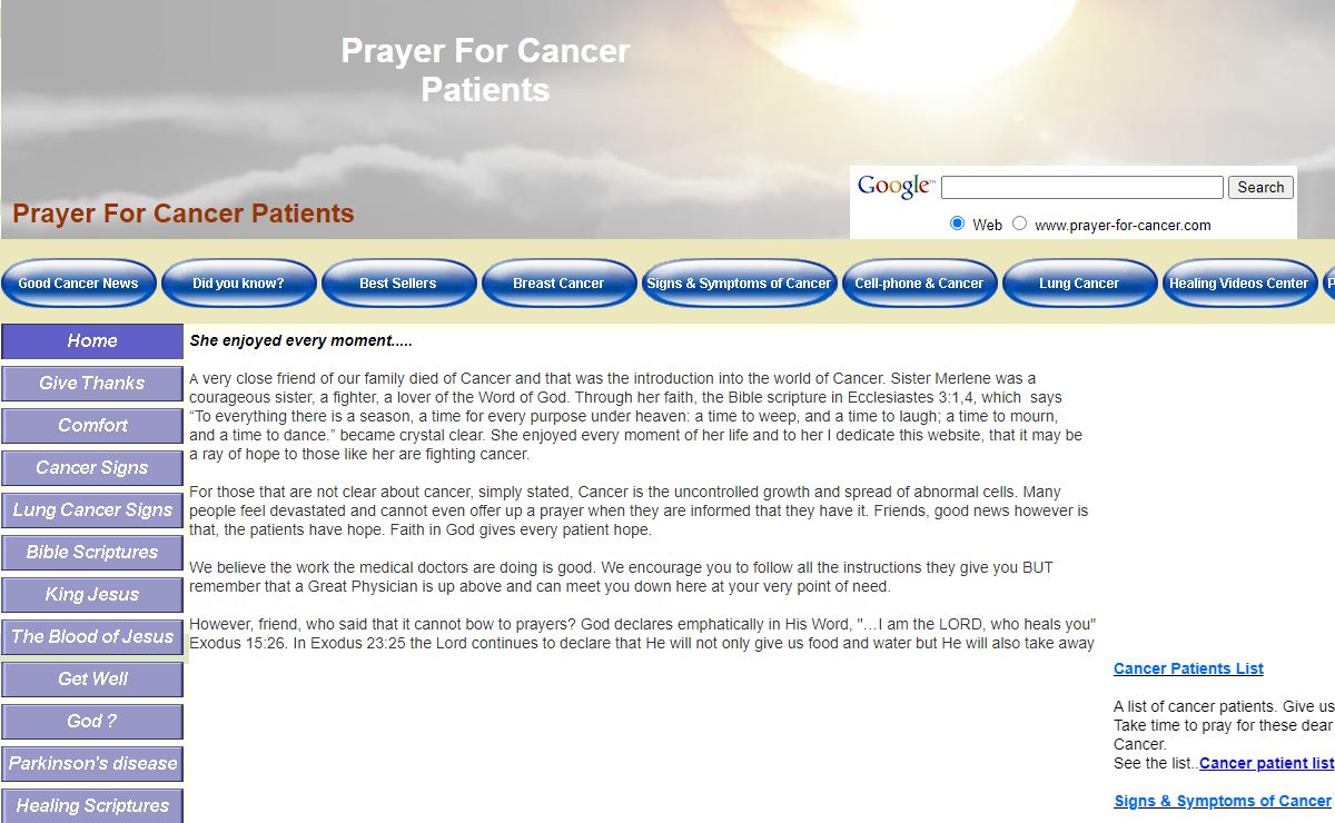 Prayer for Cancer