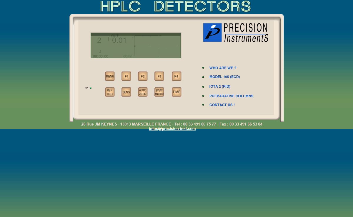 HPLC DETECTORS, O.E.M., Analytical and Preparative Liquid Chromatography. DETECTEURS HPLC, Chromatographie liquide analytique, chromatographie liquide préparative.
