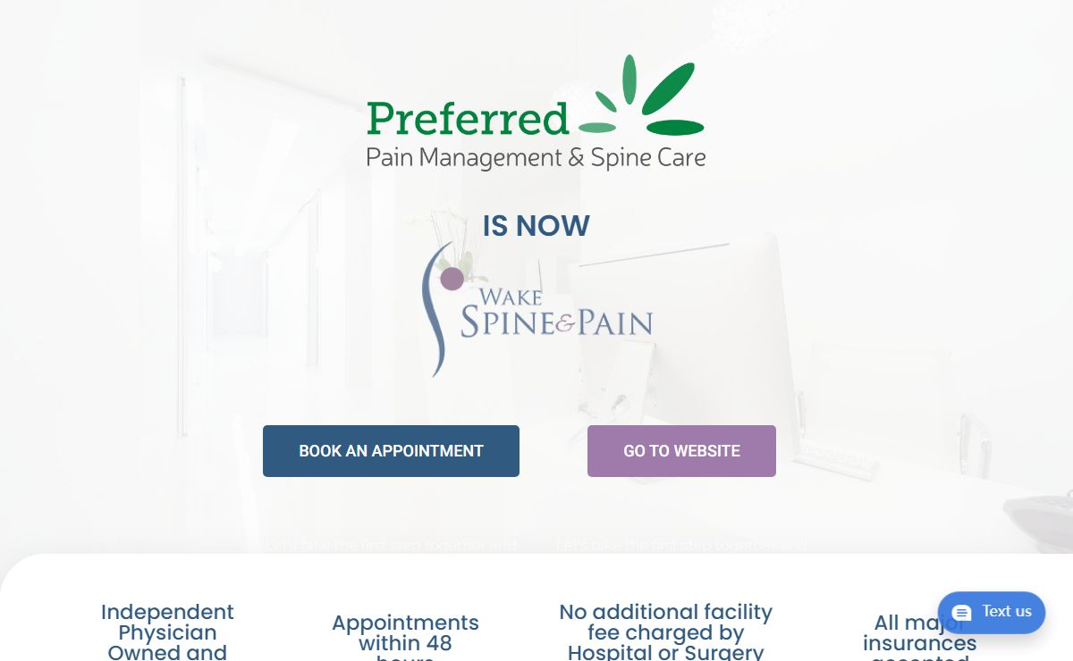 Patient Letter | Wake Spine & Pain Specialists