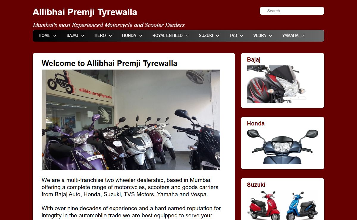Allibhai Premji Tyrewalla - Motorcycle and Scooter Dealers