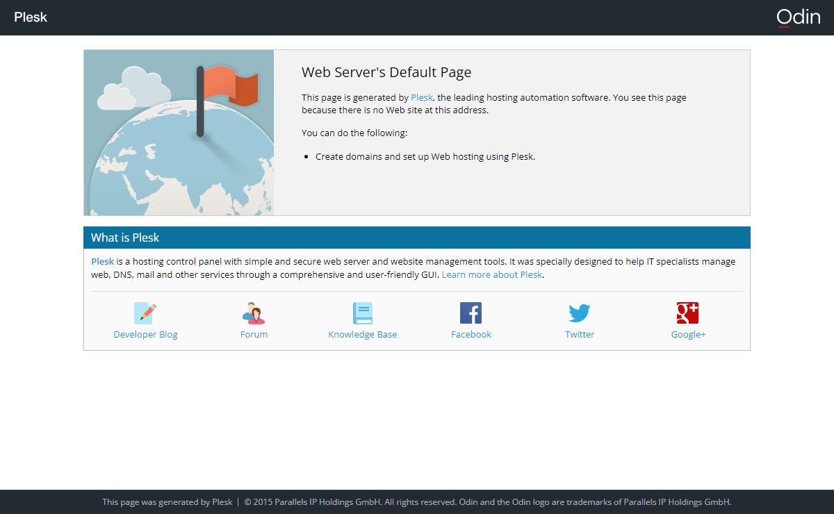 Domain Default page