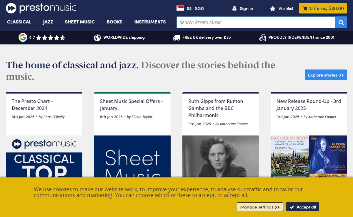 Presto Music | All things musical… on your doorstep
