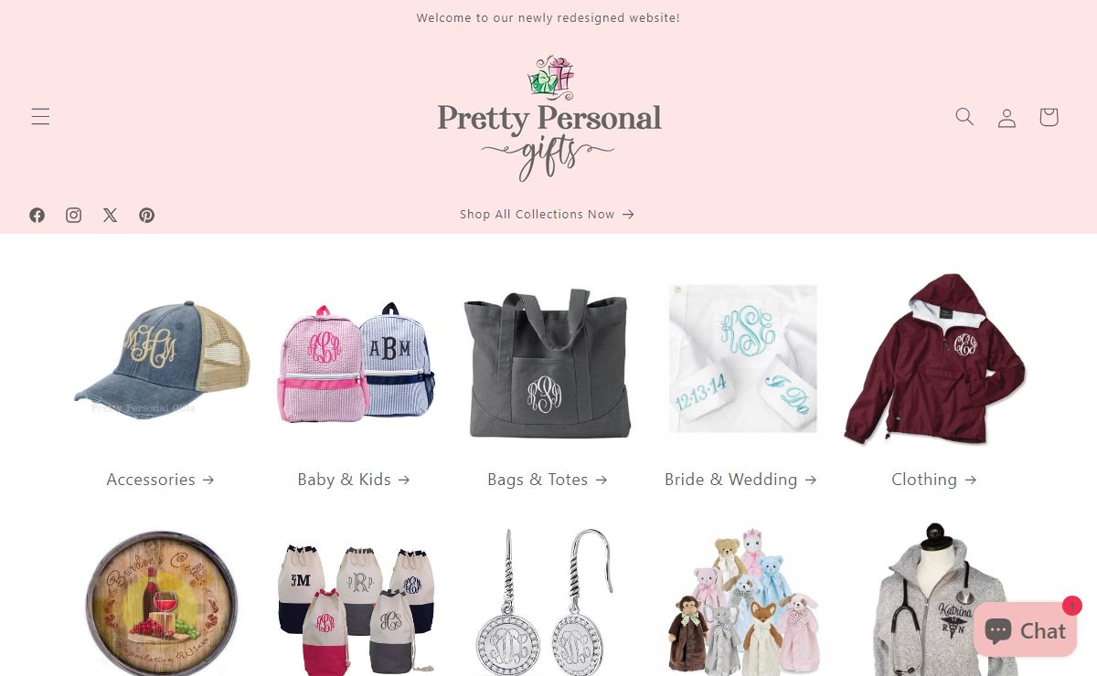 Pretty Personal Gifts Monogram Shop, Personalized Monogrammed Gifts