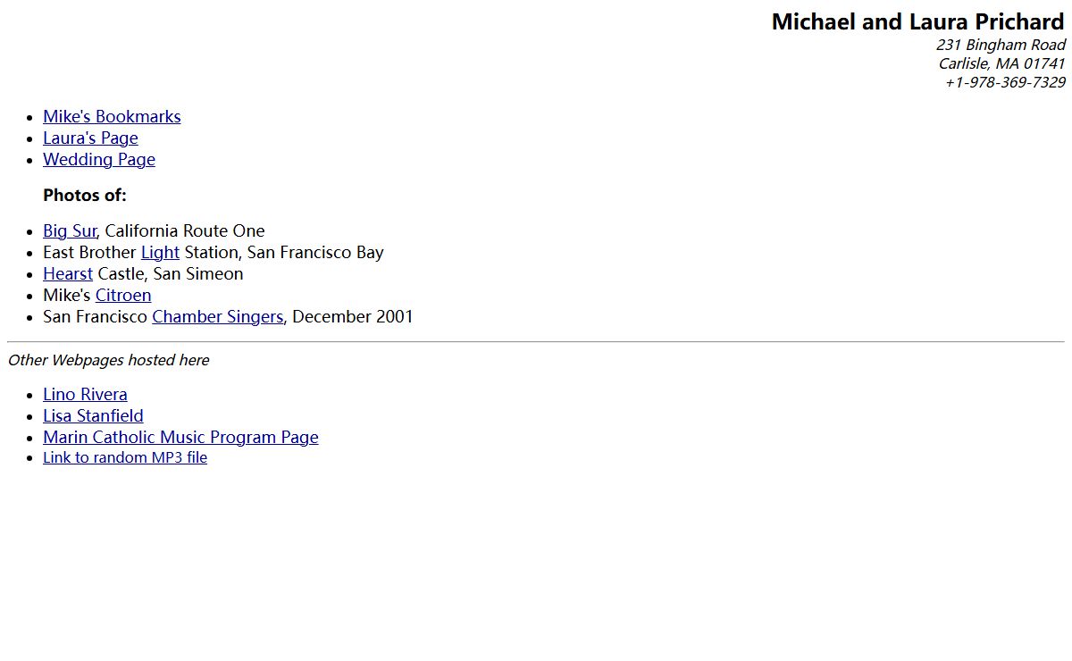 Mike and Laura's Web Site