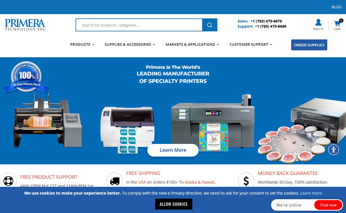 Buy Primera Label Printers, Label Applicators & Disc Printers Online
