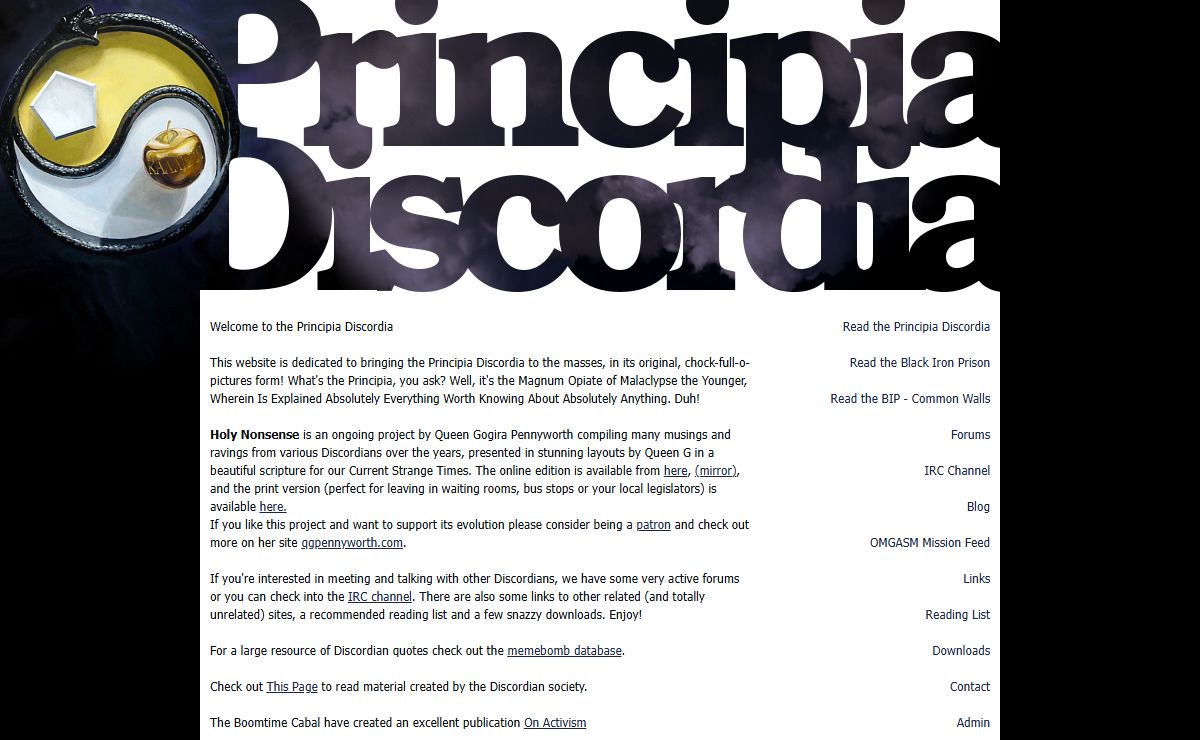 Principia Discordia | the book of Chaos, Discord and Confusion | Fnord!