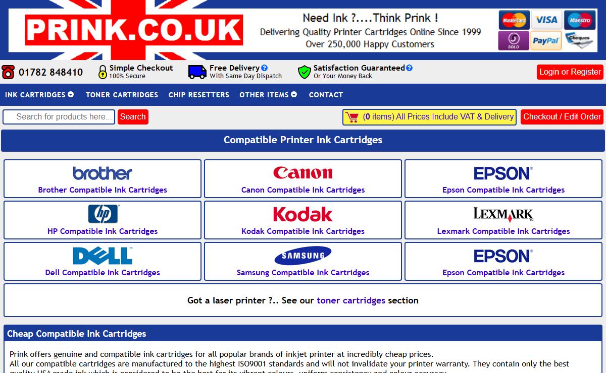 Compatible Ink Cartridges - Prink