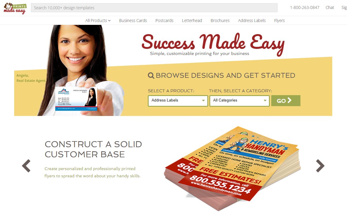 PrintsMadeEasy.com | Online Printing Templates : Business Cards, Postcards, Letterhead, Brochures, Address Labels, Flyers