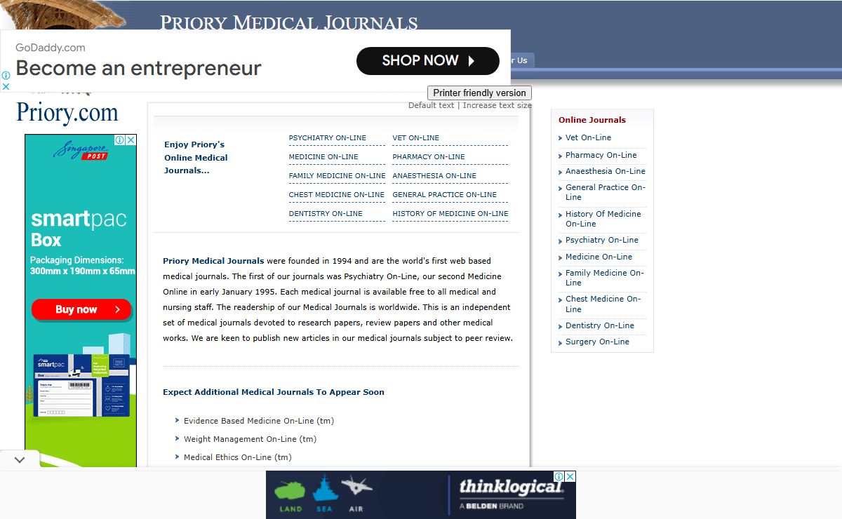 Priory Medical Journals Online
