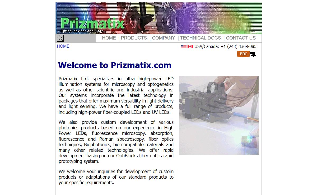 Welcome to Prizmatix.com