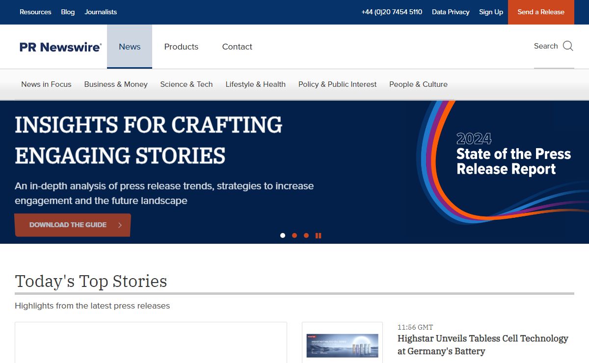 PR Newswire UK provides press release distribution, targeting, monitoring, and marketing services