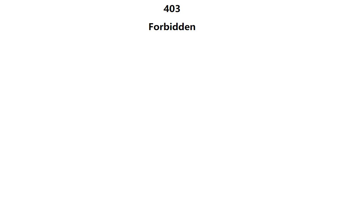 403 Forbidden
