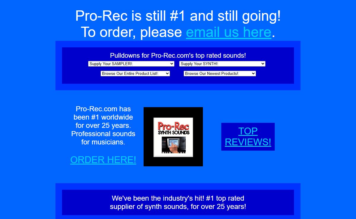 #1 in Synth Sounds Worldwide for 25 Years!