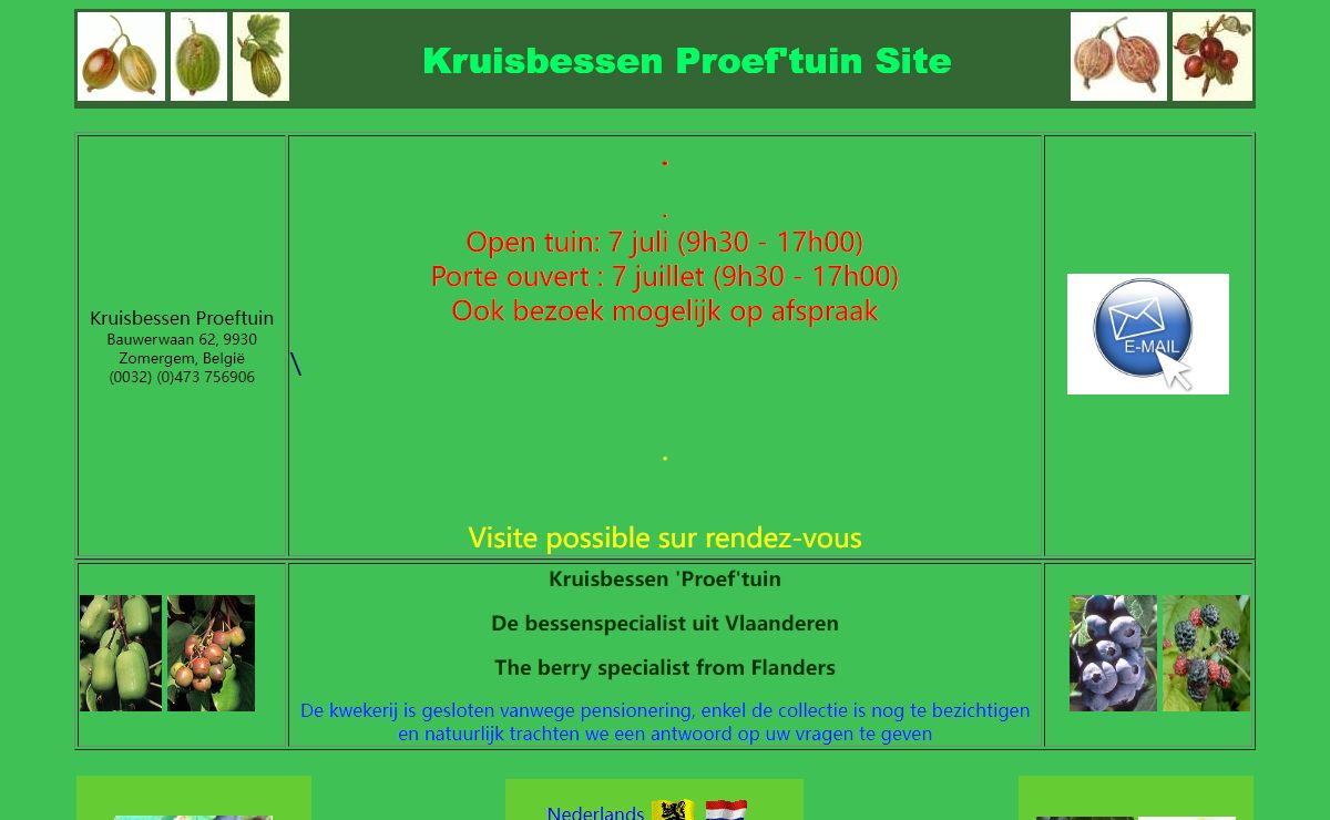 Gooseberry site, kruisbessen site
