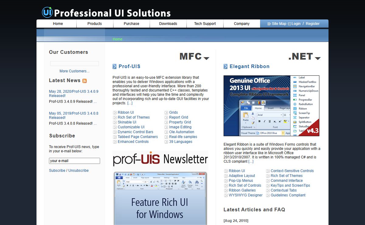 Professional GUI tools and solutions for MFC & .NET desktop applications