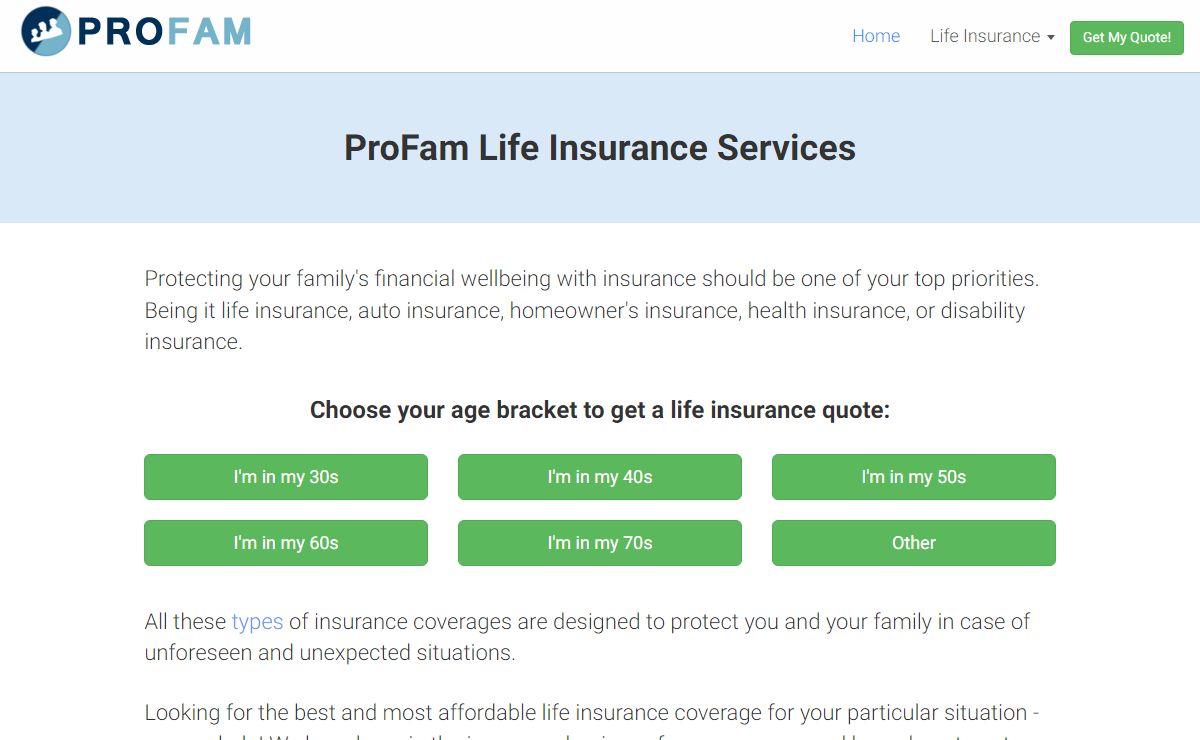 ProFam Life Insurance Services